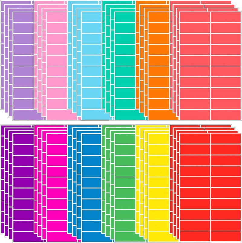 YSHIHE 960 Pack Rectangular Colored Coding Labels Stickers by ,3 x 1 inch Label Sticker,10 Assorted Colored Name Tags - Image 2